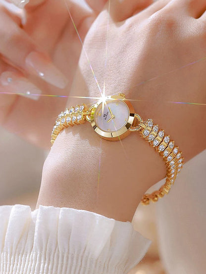 Diamond Encrusted Petite Chain Watch