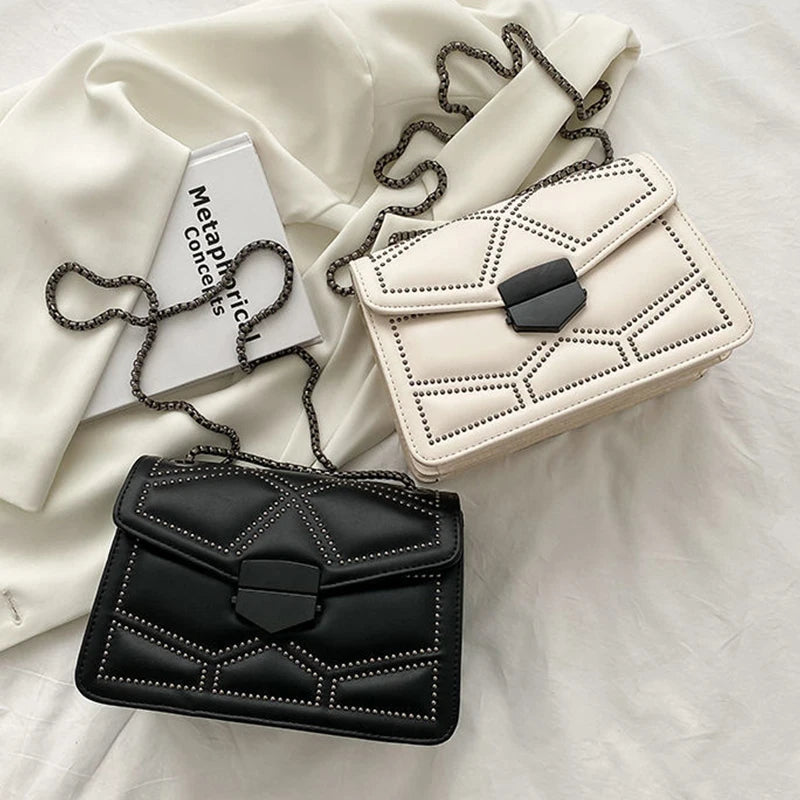 Rivet Vintage Chain Crossbody Bag