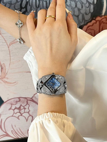 Roman Full Diamond Inlaid Watch