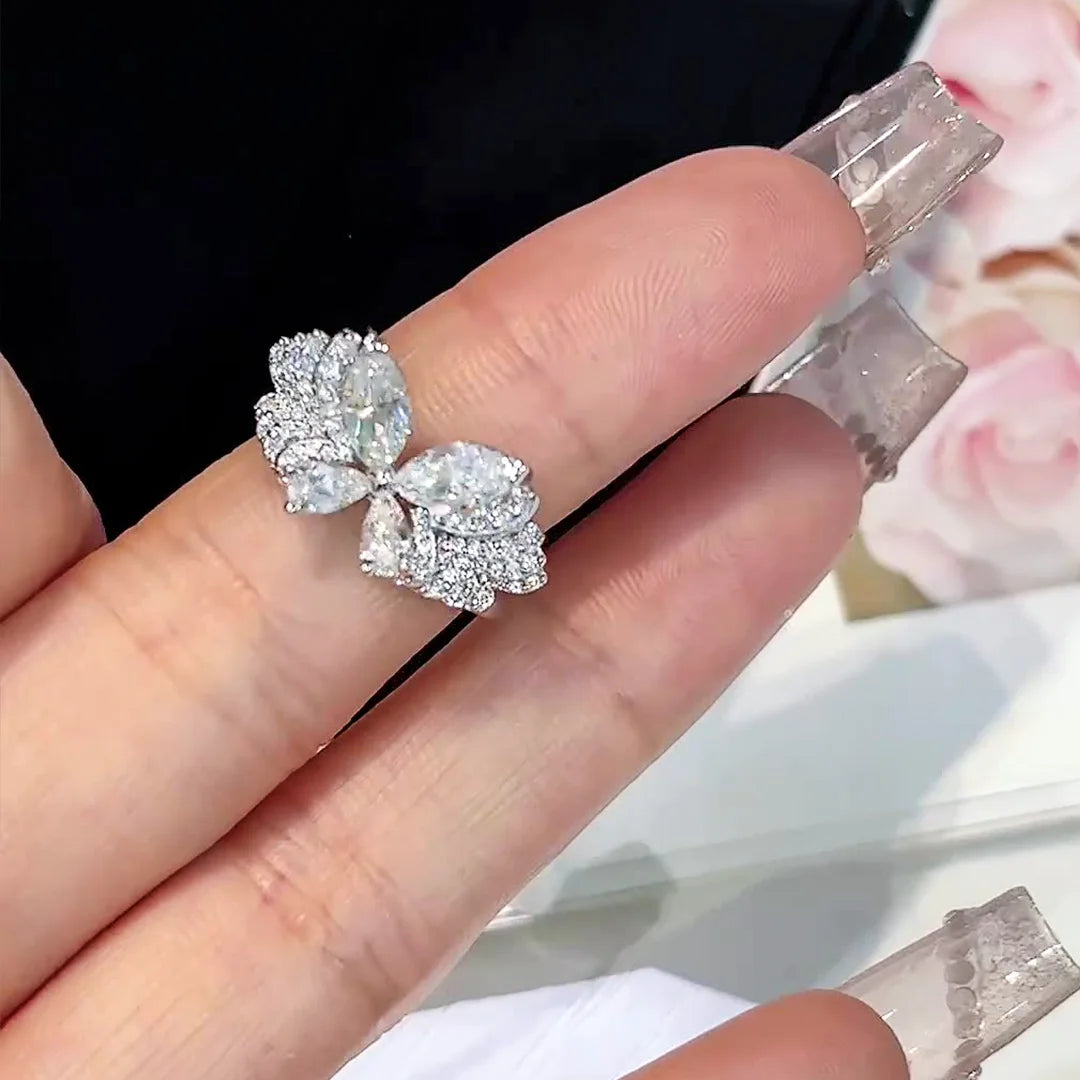 Butterfly Diamond 18k Gold Ring
