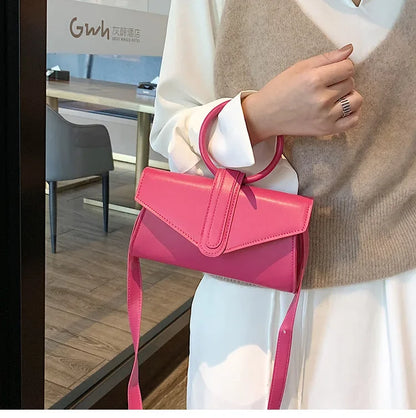 Minimalist Diagonal Designer Leather Clutch