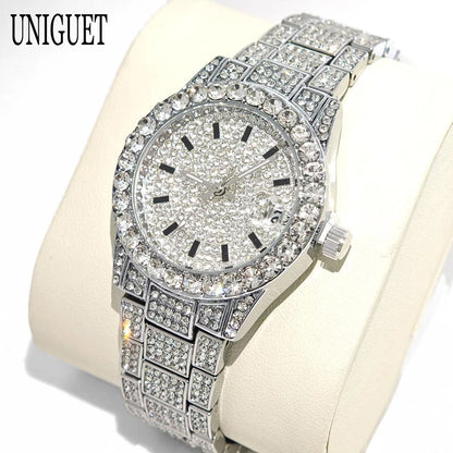 Iced Diamond Luxury Steel Watch