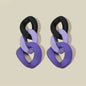 Color-Block Statement Resin Earrings