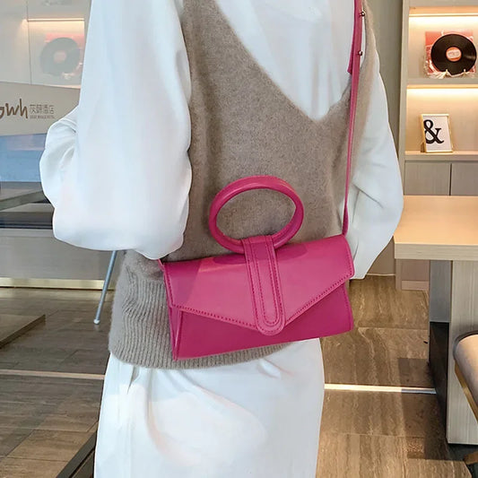Minimalist Diagonal Designer Leather Clutch