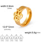 Minimalist Floral Stainless Steel Ring