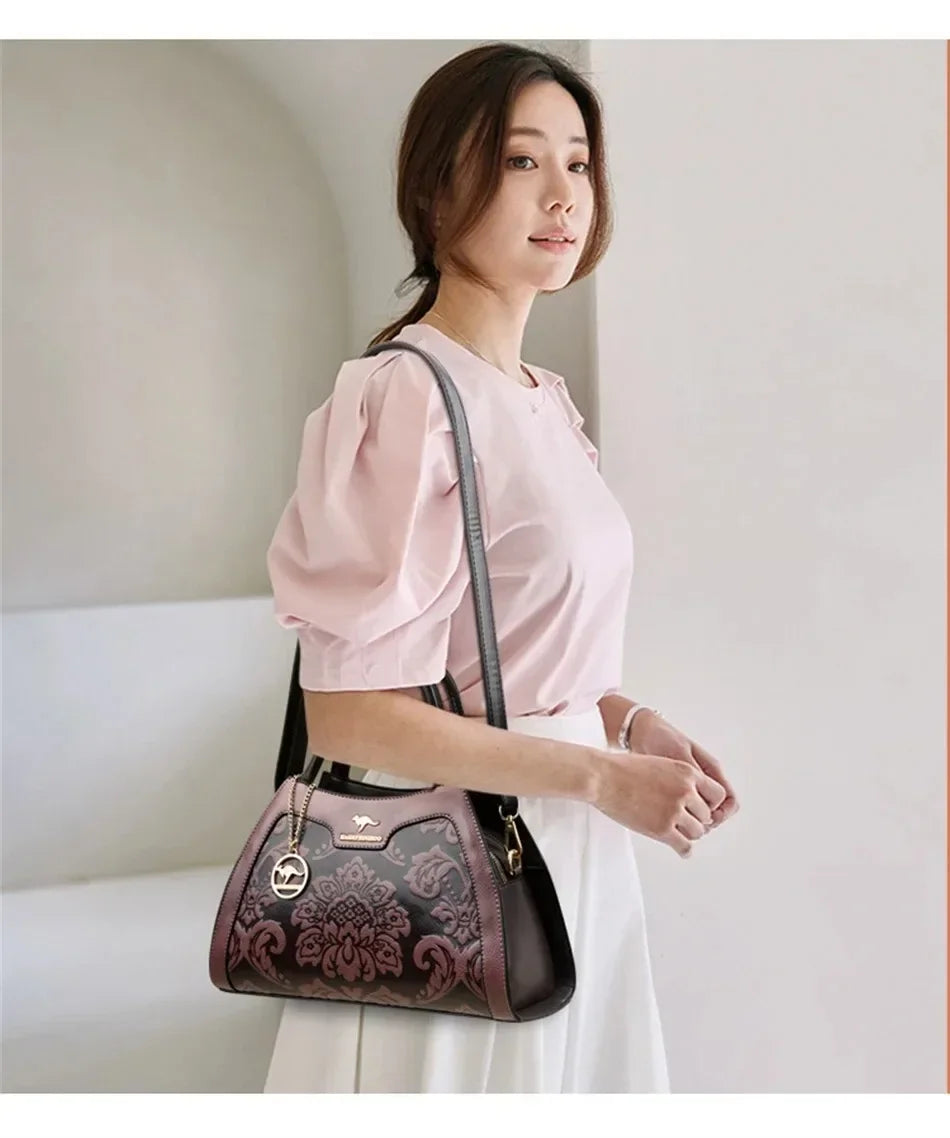 Iconic Grained Leather Crossbody Bag