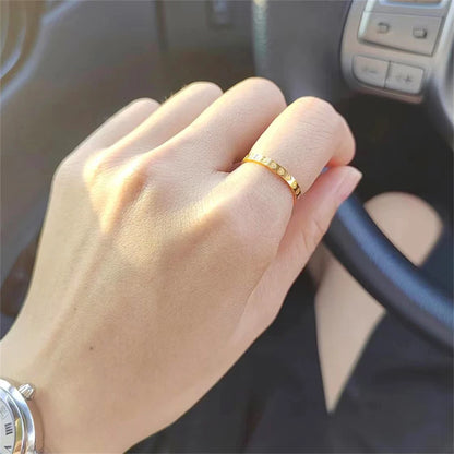 Minimalist Gilded Heart Wedding Ring