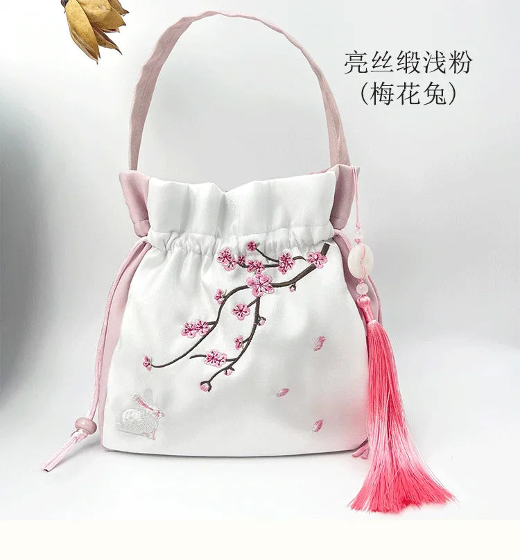Embroidered Silk Heritage Bucket Bag