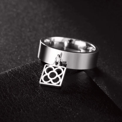 Minimalist Floral Stainless Steel Ring