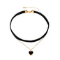 Gothic Velvet Double Love Necklace
