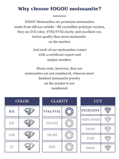 Full Moissanite Diamond Engagement Necklace