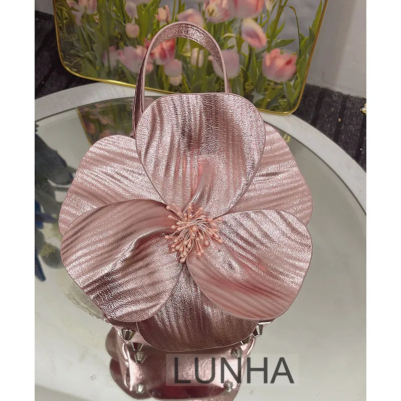 3D Flora Evening Bridal Clutch