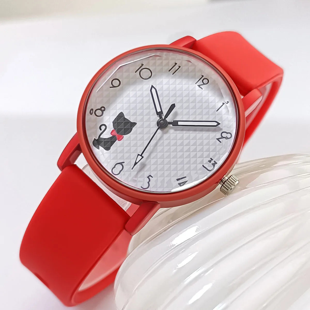 Whimsical Cat Silicone Kids Watch
