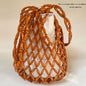 Hand-Beaded Exquisite Wooden Tote