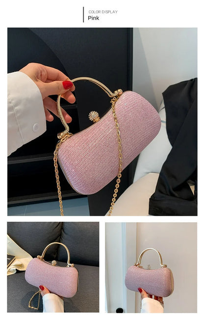 Sculpted Heart Metal Evening Clutch