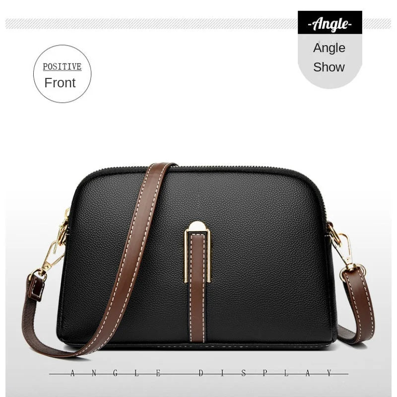 Designer Flap Cowhide Messenger Bag