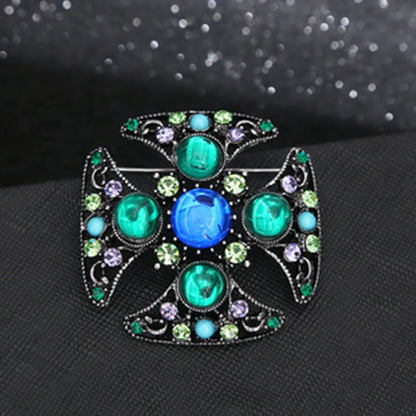 Rhinestone Ginkgo Crystal Office Brooch
