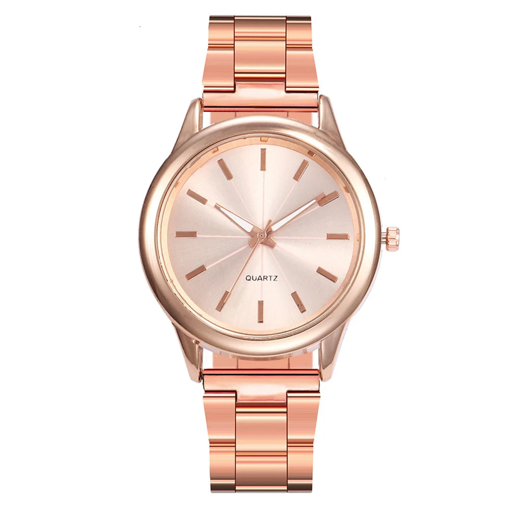 Gold Rhinestone Casual Bracelet Watch