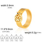 Minimalist Floral Stainless Steel Ring