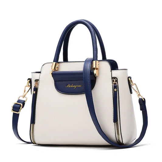European Color-Block Office Wallet Bag
