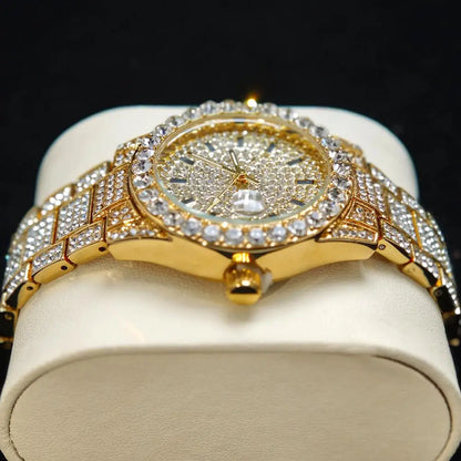 Iced Diamond Luxury Steel Watch