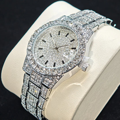 Iced Diamond Luxury Steel Watch