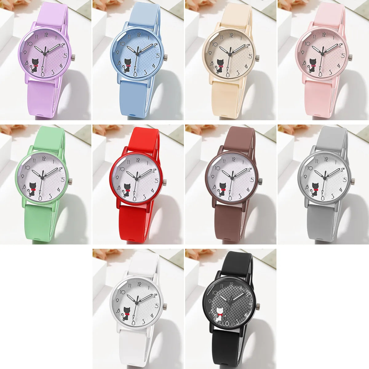 Whimsical Cat Bracelet Silicone Watch