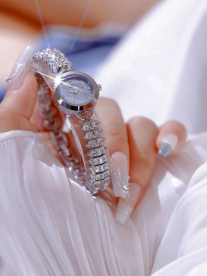 Diamond Encrusted Petite Chain Watch
