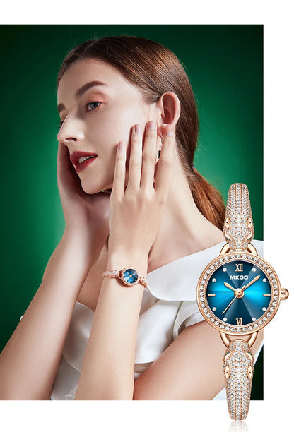 Leopard Inlaid Diamond Jewelry Watch