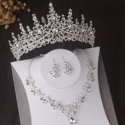 Dubai Royal Crystal Tiara Set