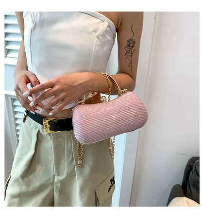 Sculpted Heart Metal Evening Clutch