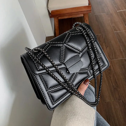 Rivet Vintage Chain Crossbody Bag
