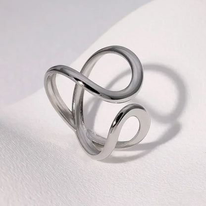 Irregular Wave Gilded Statement Ring