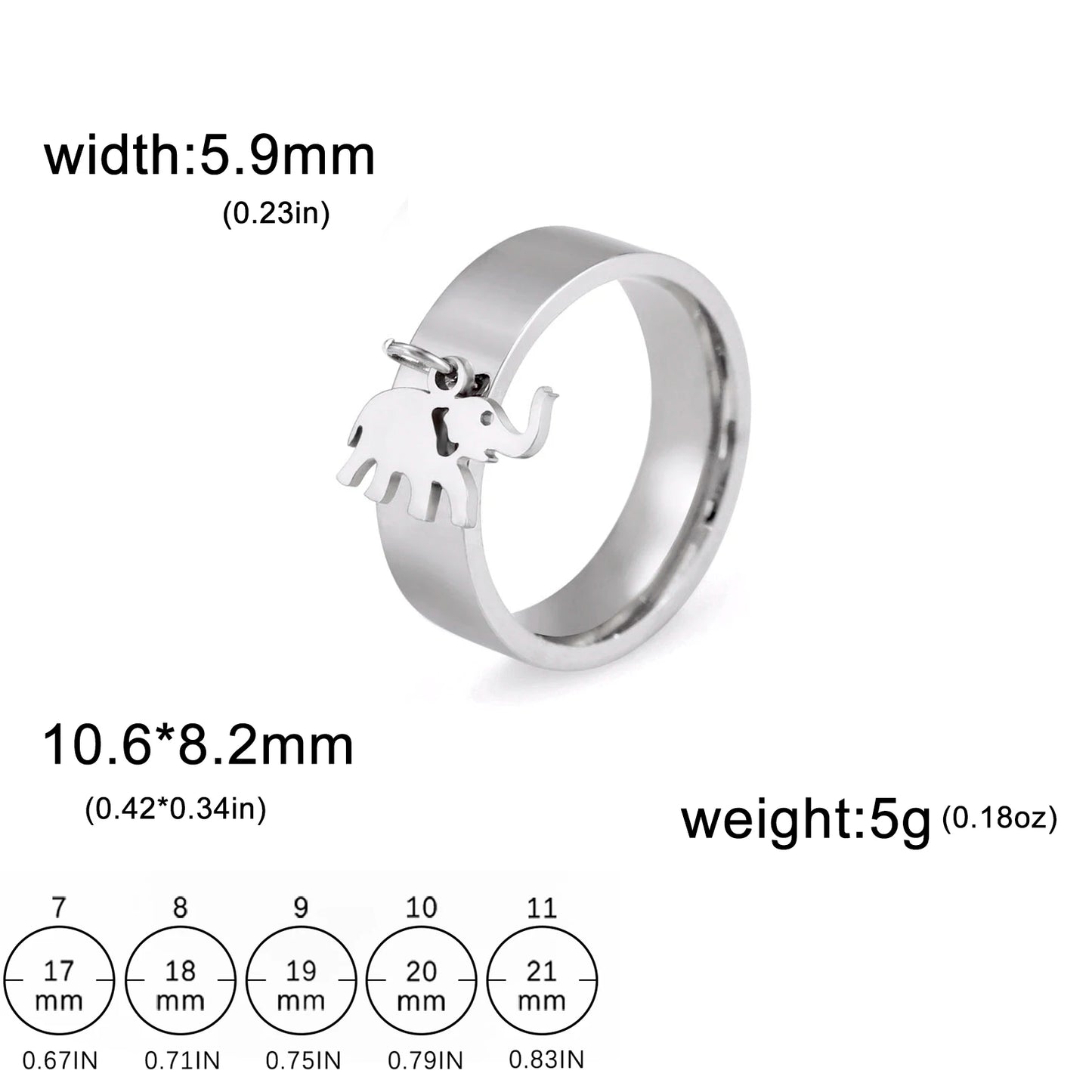 Minimalist Floral Stainless Steel Ring