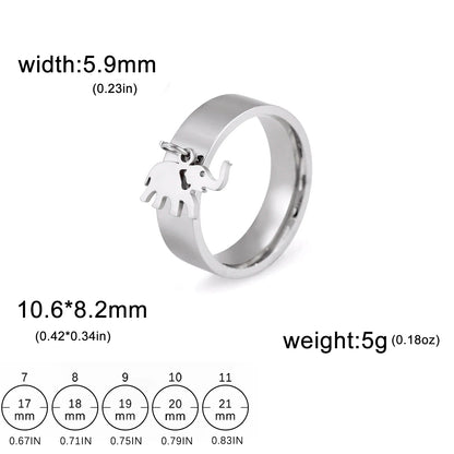 Minimalist Floral Stainless Steel Ring