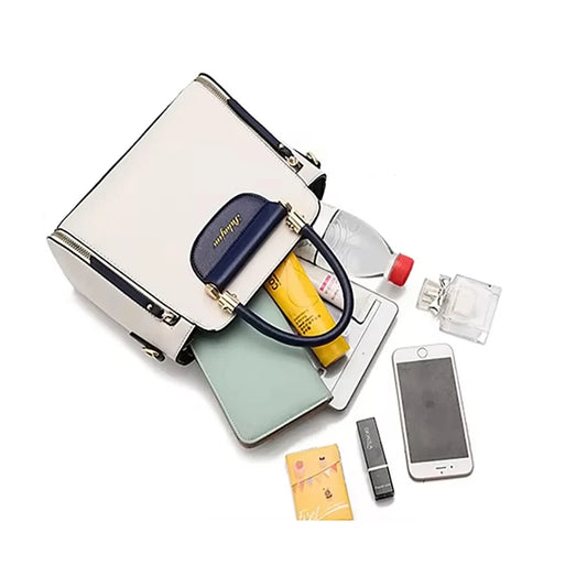 European Color-Block Office Wallet Bag