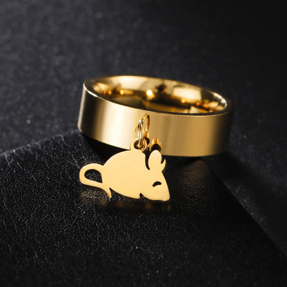 Minimalist Floral Stainless Steel Ring