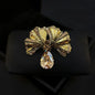 Rhinestone Ginkgo Crystal Office Brooch