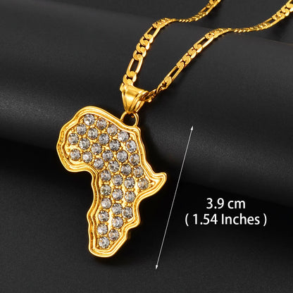 Heritage Africa Map Pendant Necklace
