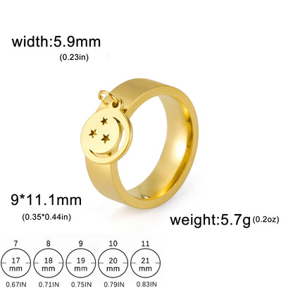 Minimalist Floral Stainless Steel Ring