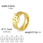 Minimalist Floral Stainless Steel Ring