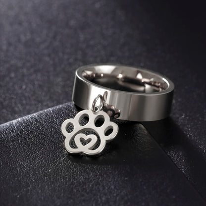 Minimalist Floral Stainless Steel Ring