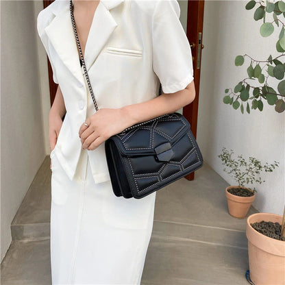Vintage Rivet Designer Crossbody Bag