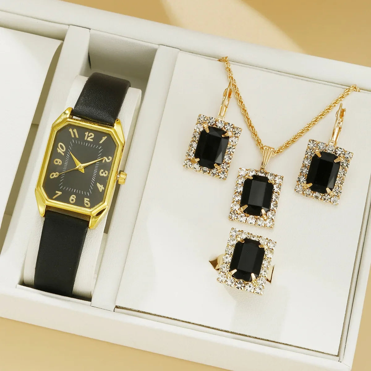 Square Quartz Minimalist Watch Suite