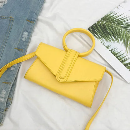 Minimalist Diagonal Designer Leather Clutch