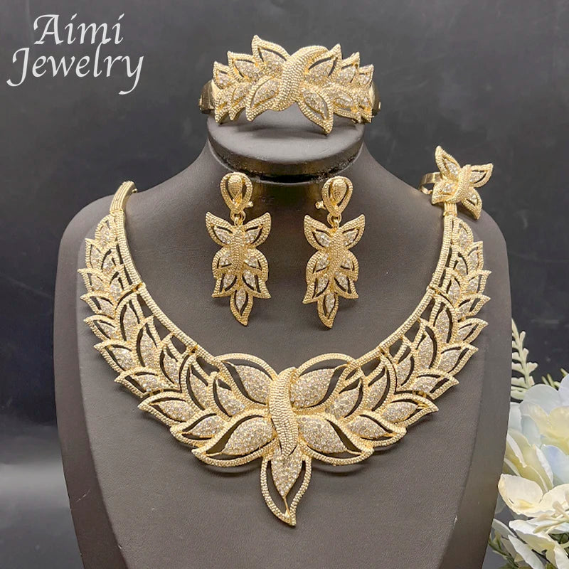 18K Gold Plated African Set
