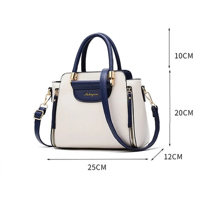 European Color-Block Office Wallet Bag