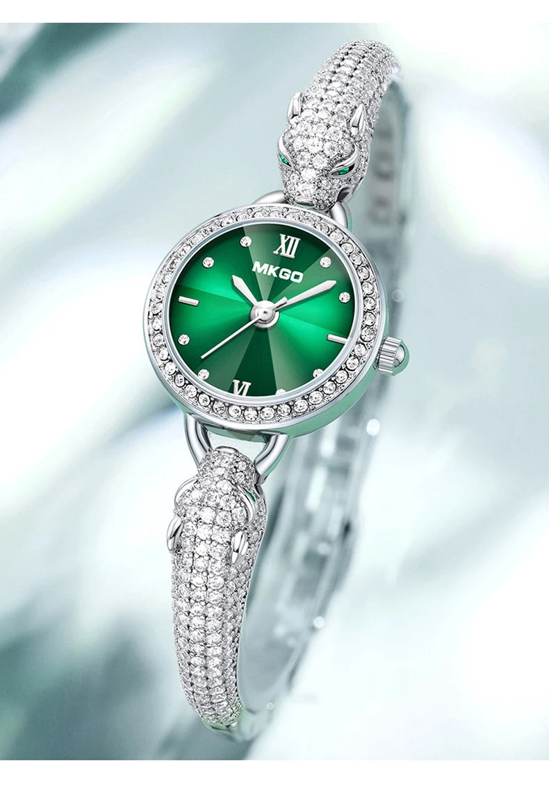 Leopard Inlaid Diamond Jewelry Watch