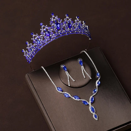 Dubai Royal Crystal Tiara Set