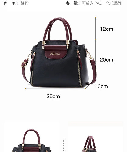 European Color-Block Office Wallet Bag
